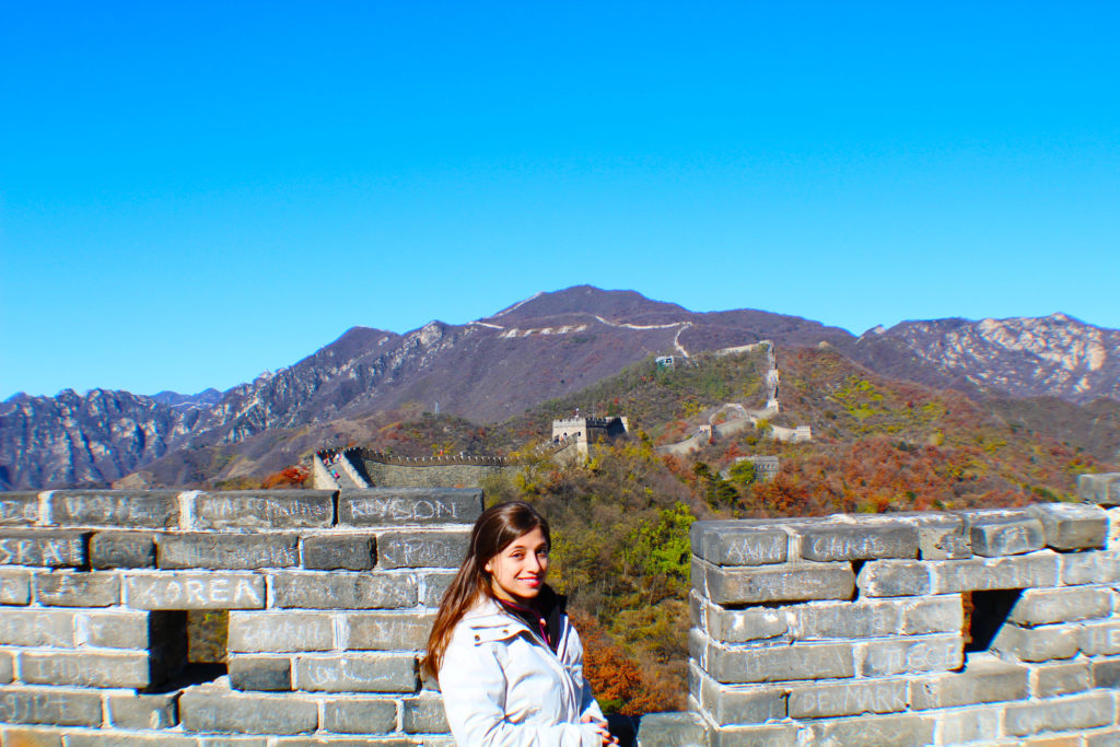 Pause devant la Grande Muraille de Chine Pause devant la Grande Muraille de Chine