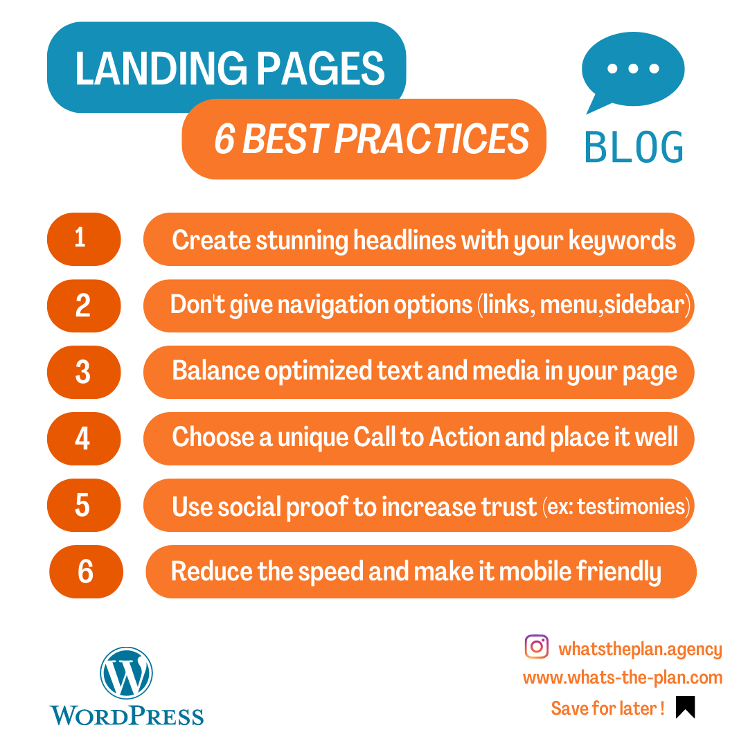 6 Best Practices For Landing Pages - What's The Plan L Digital ...