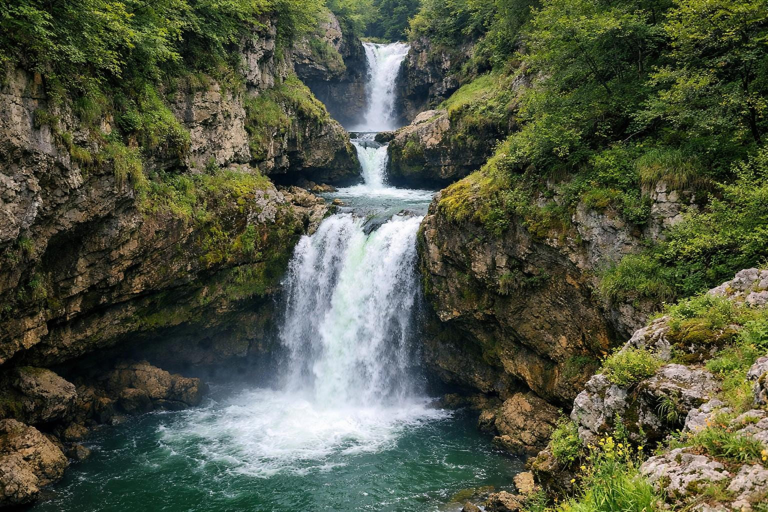 Cascade la Tine nouvelle aquitaine