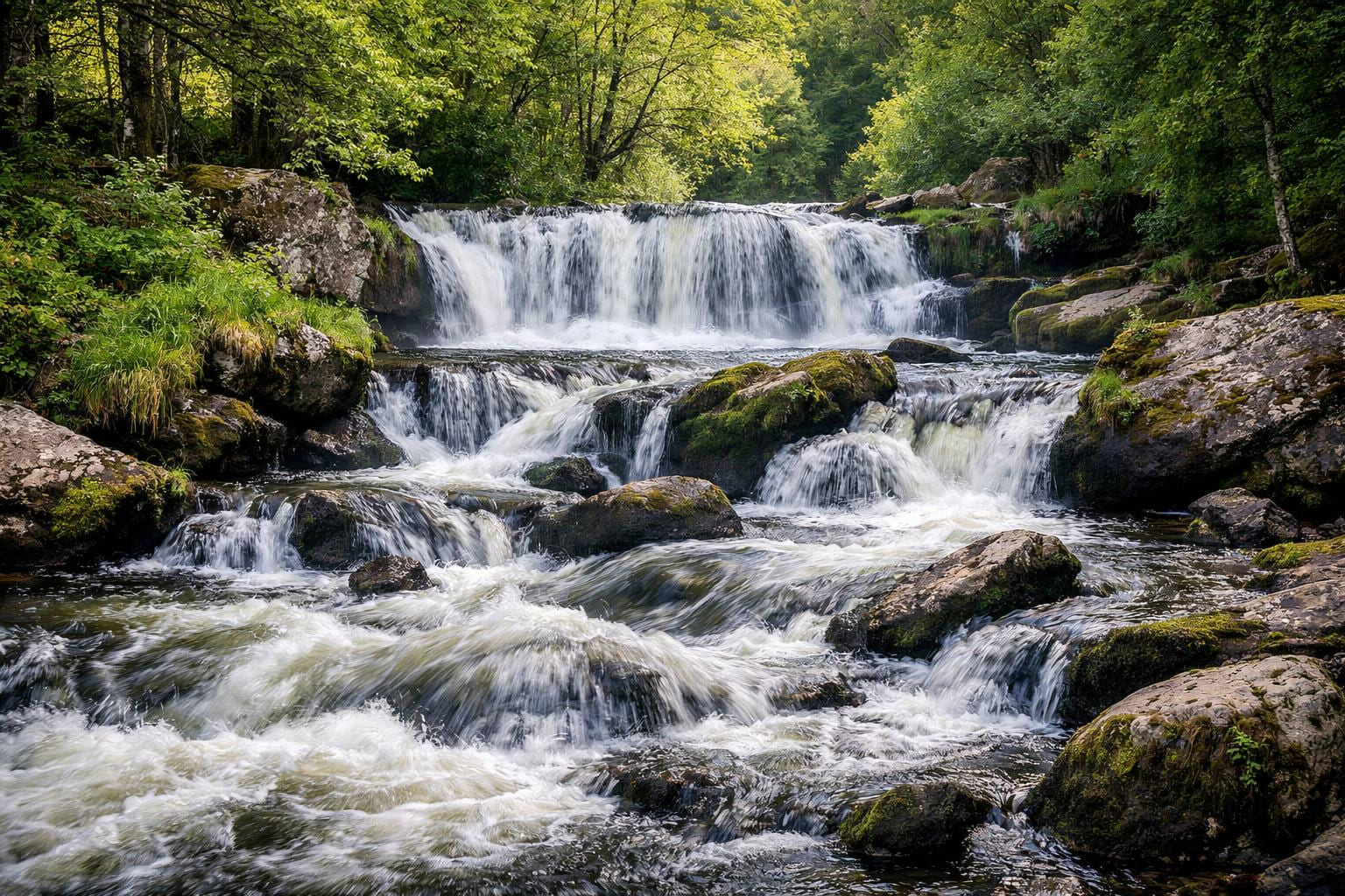 Cascades et rapides des rivières du Limousin